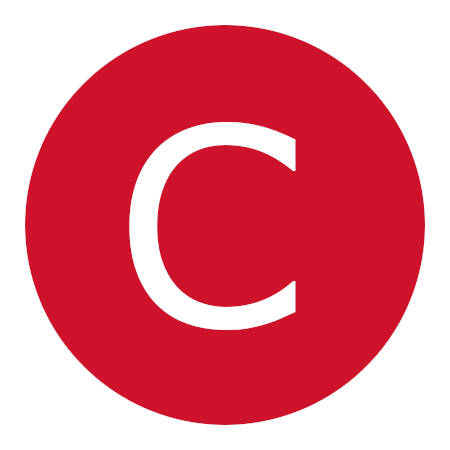 red circle with the letter C inside